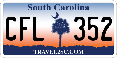 SC license plate CFL352
