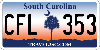 SC license plate CFL353