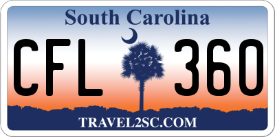 SC license plate CFL360