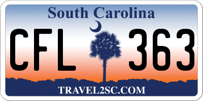 SC license plate CFL363