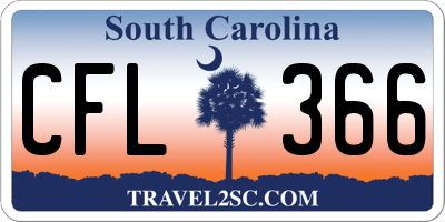 SC license plate CFL366