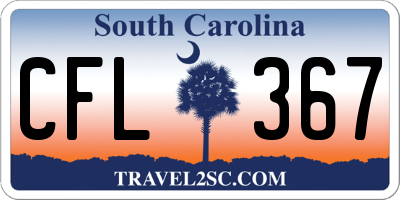 SC license plate CFL367