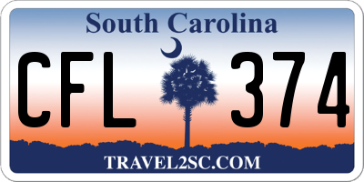 SC license plate CFL374