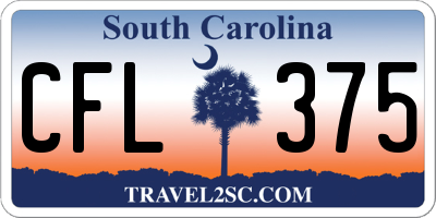 SC license plate CFL375