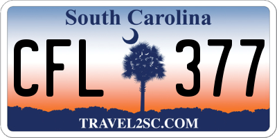 SC license plate CFL377