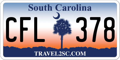 SC license plate CFL378