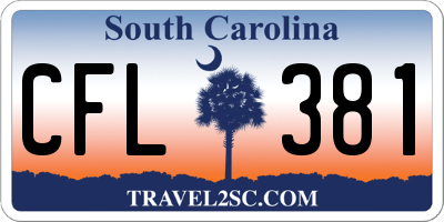 SC license plate CFL381
