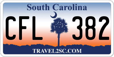 SC license plate CFL382