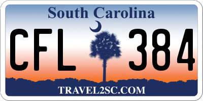SC license plate CFL384