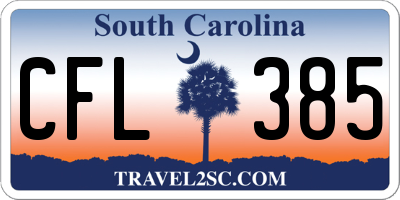 SC license plate CFL385