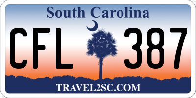 SC license plate CFL387