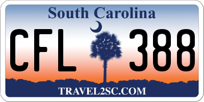 SC license plate CFL388