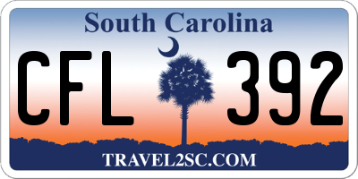 SC license plate CFL392