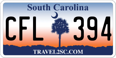 SC license plate CFL394