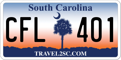 SC license plate CFL401