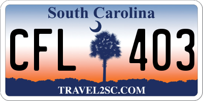 SC license plate CFL403