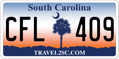 SC license plate CFL409