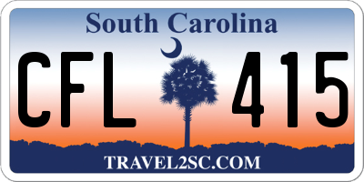 SC license plate CFL415