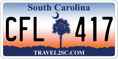SC license plate CFL417
