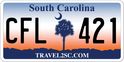 SC license plate CFL421