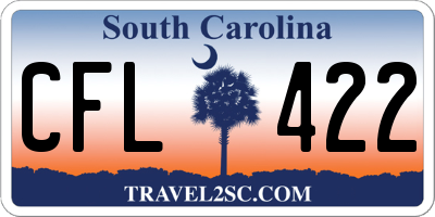 SC license plate CFL422