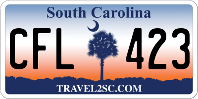 SC license plate CFL423