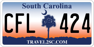SC license plate CFL424