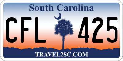 SC license plate CFL425