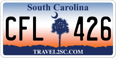 SC license plate CFL426