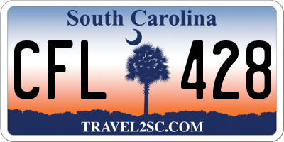 SC license plate CFL428