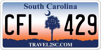 SC license plate CFL429