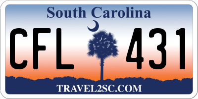 SC license plate CFL431