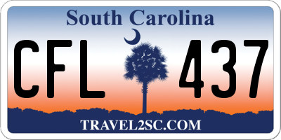 SC license plate CFL437