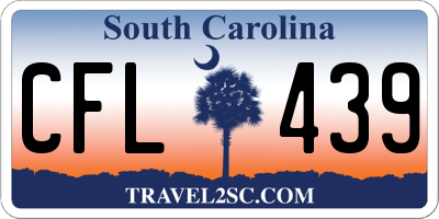 SC license plate CFL439