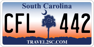SC license plate CFL442