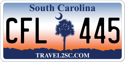 SC license plate CFL445