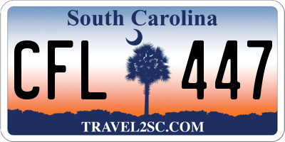 SC license plate CFL447
