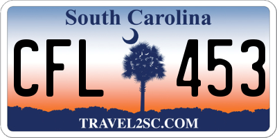 SC license plate CFL453