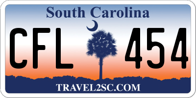 SC license plate CFL454