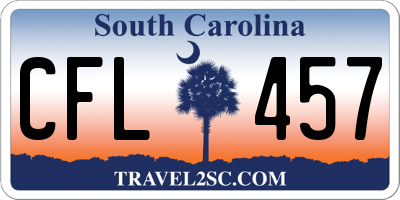 SC license plate CFL457