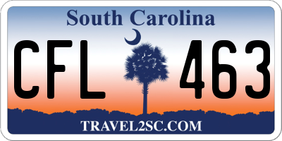SC license plate CFL463