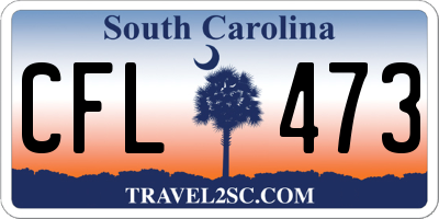SC license plate CFL473