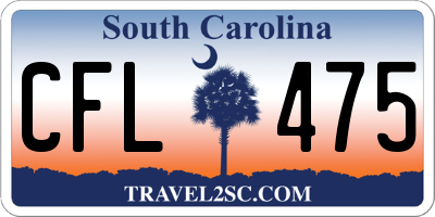 SC license plate CFL475