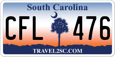 SC license plate CFL476