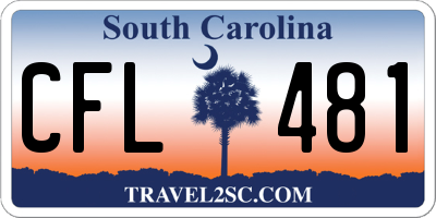 SC license plate CFL481