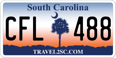 SC license plate CFL488