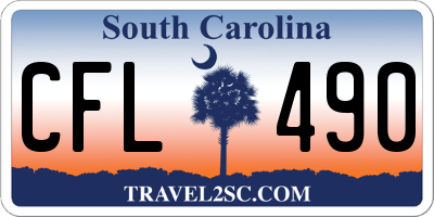 SC license plate CFL490