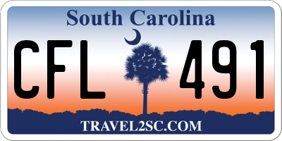 SC license plate CFL491