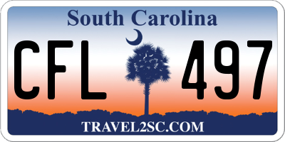 SC license plate CFL497