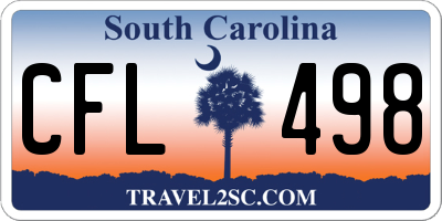 SC license plate CFL498